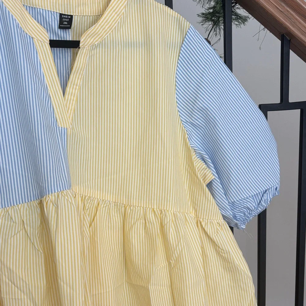 Shein Curve Striped Dress 2 X - Picture 4 of 4